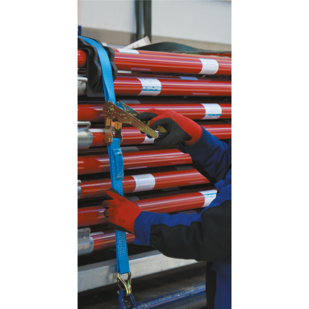 Lashing strap, 1-part, with ratchet | Strap width: 25,00 mm | Tensile force/daN 400 / 800 | Length 8.00 m